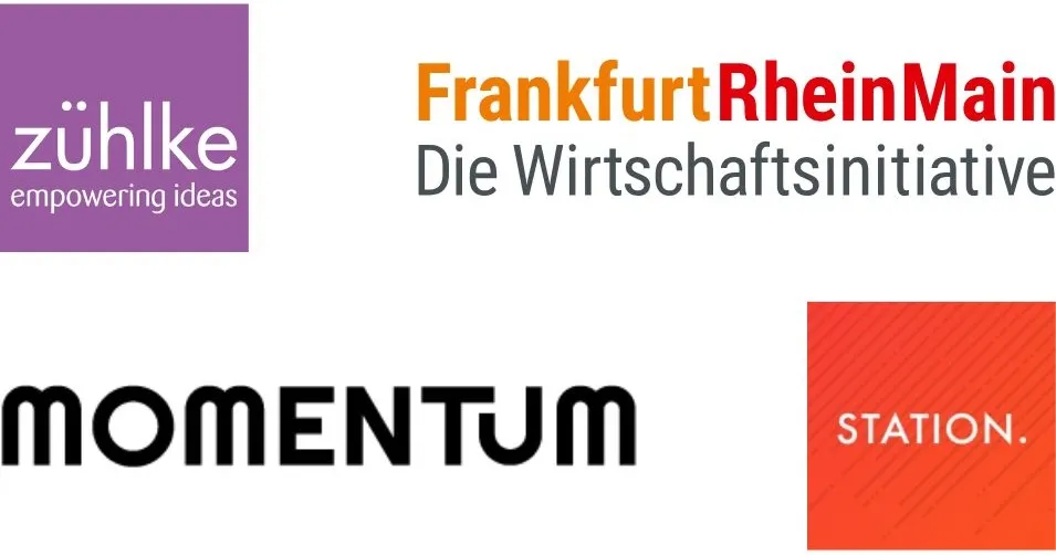 Logos of all 4 Boozt Your Business Partners: Zühlke, Wirtschaftsinitiative, Momentum, STATION
