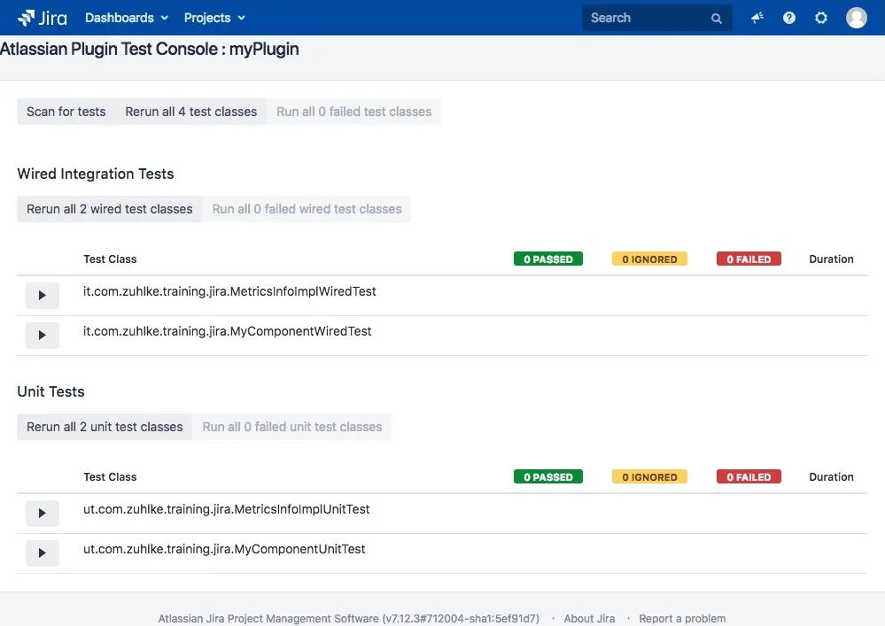 Atlassian Plugin Test Console