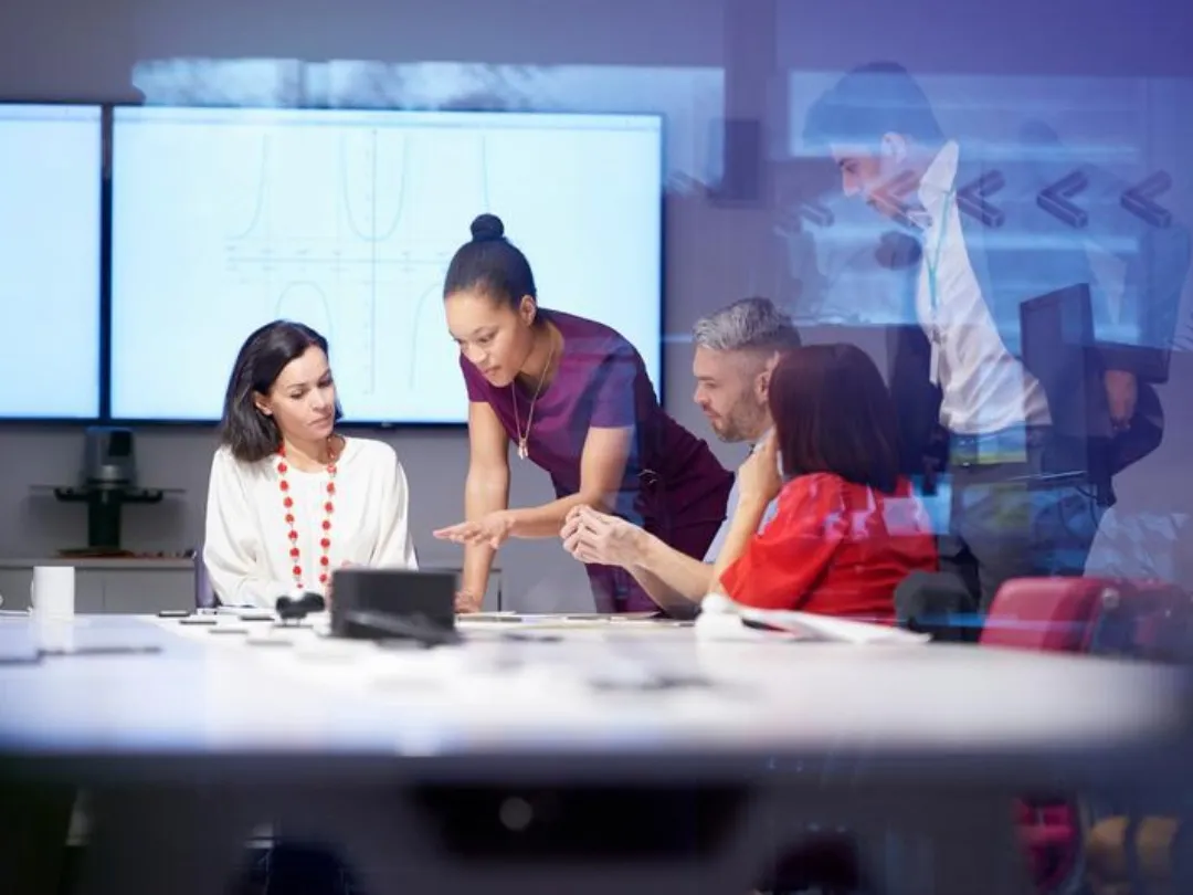 group of people in boardroom discussion business processes