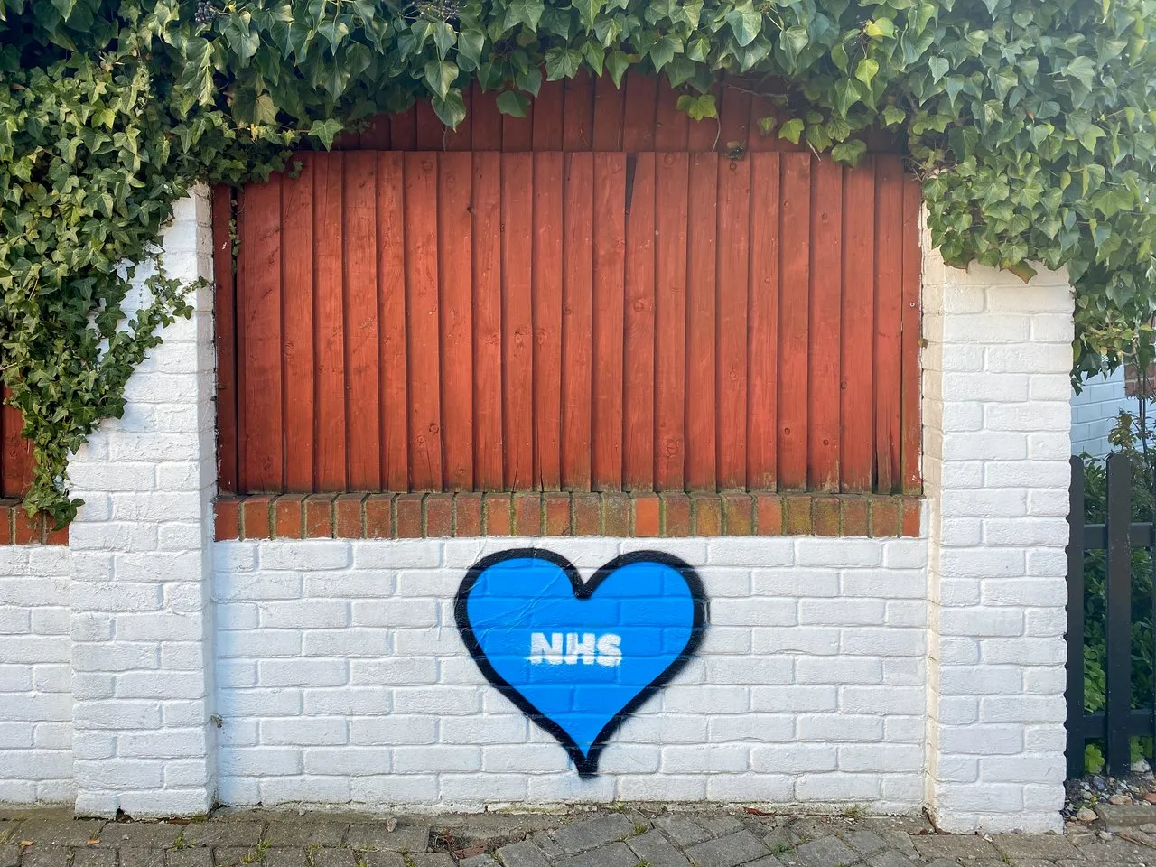 Heart graffiti for the NHS. 
