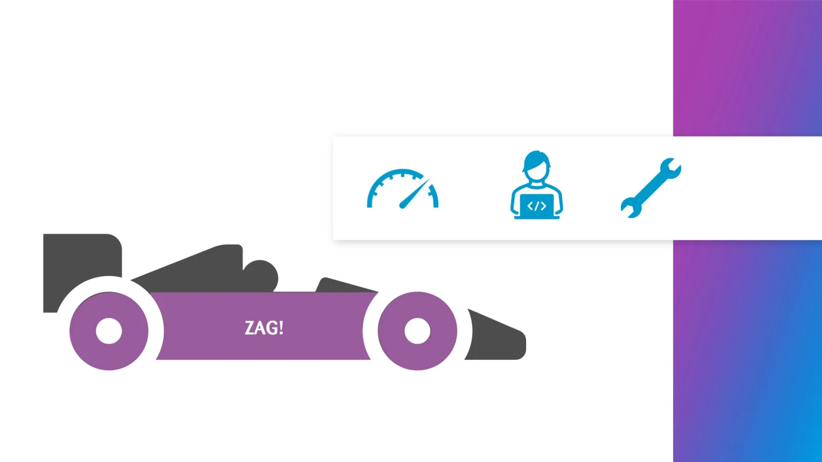 Now the Formula E is complete with additional symbols for speed display, a person (for support) and screwdriver at the top right.