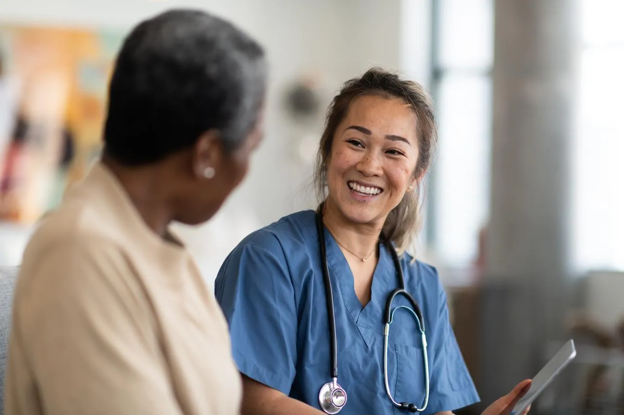 Doctor and patient having a conversation