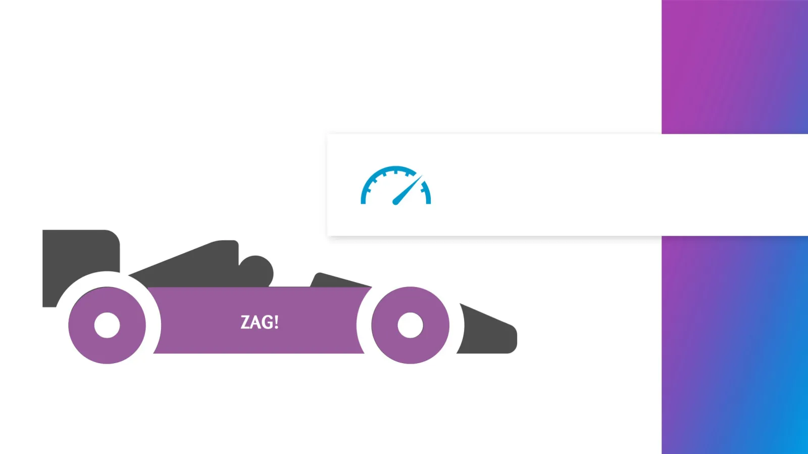 Here you can already see the pilot in Formula E plus a speed display in the top right. The illustration is intended to symbolize Minimum Viable Product.