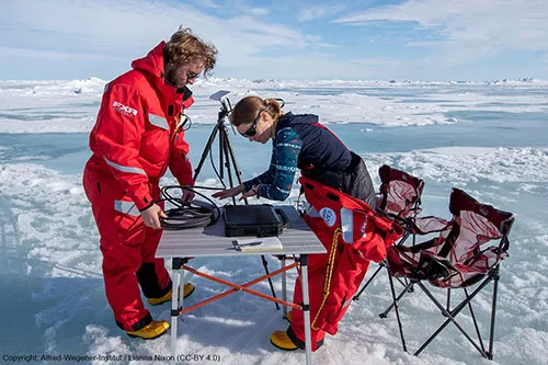 two team members of Polarstern