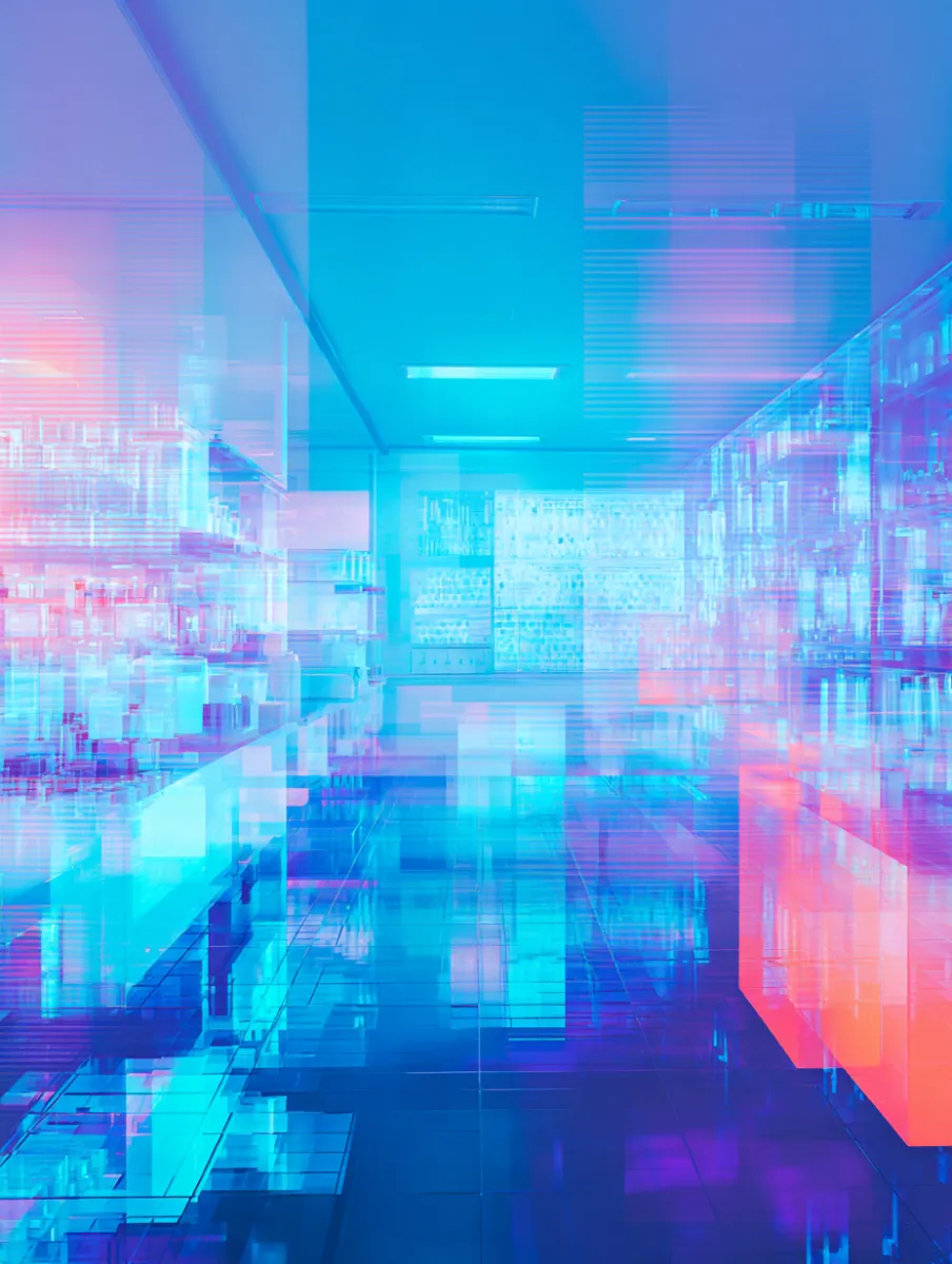 Pharma laboratory - enhanced with AI. 